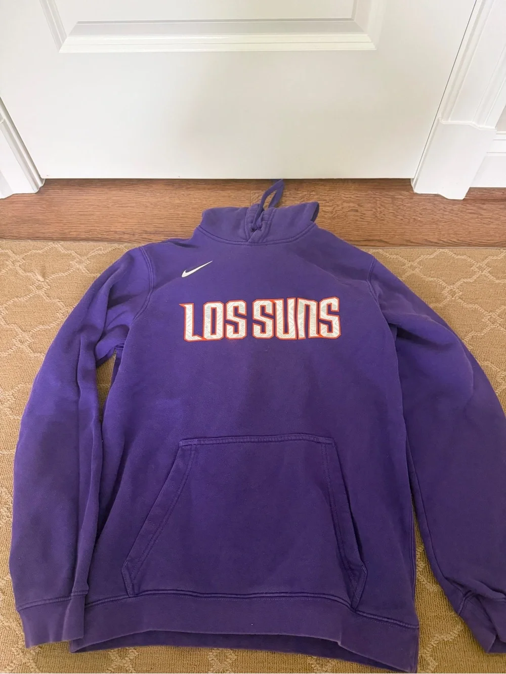 Nike Purple NBA Pullover Hoodie with Orange Accents